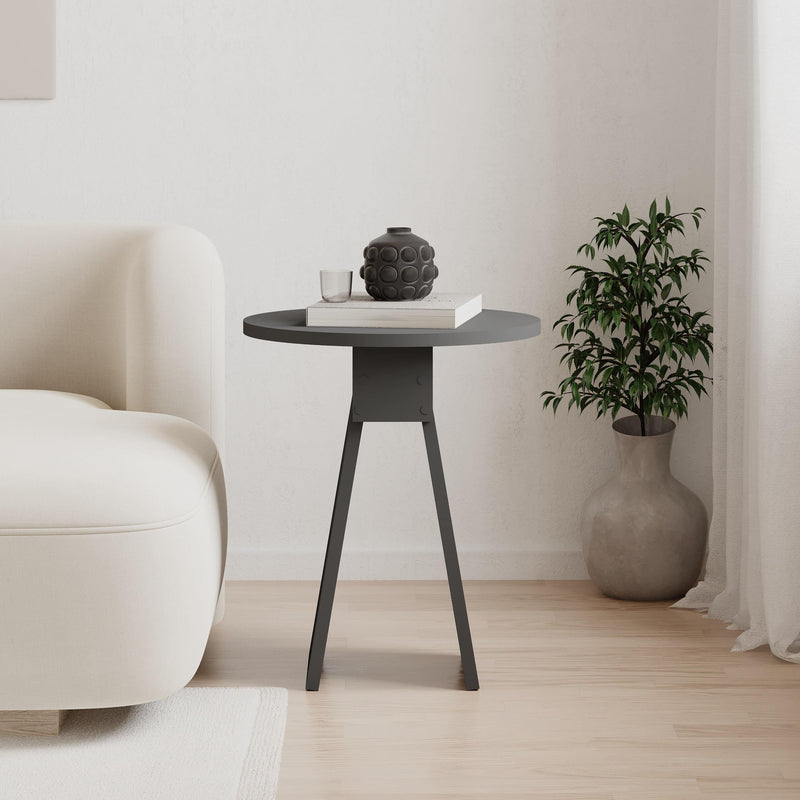 Chen Side Table – Modern Round Accent Table for Living Room, Bedroom or Entryway