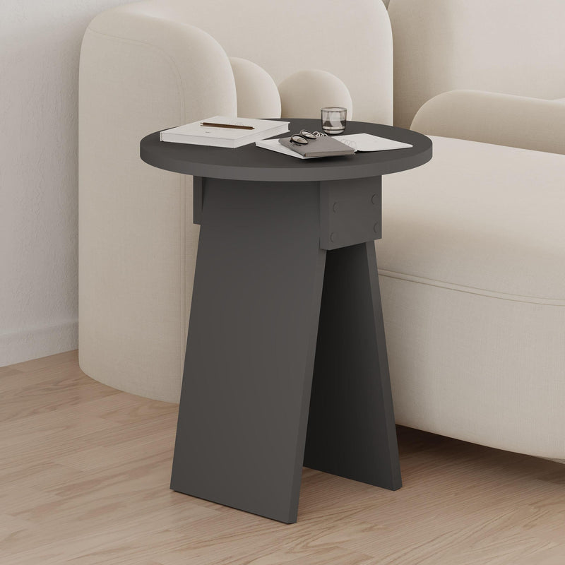 Chen Side Table – Modern Round Accent Table for Living Room, Bedroom or Entryway