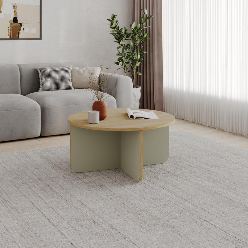 Hillary Round Coffee Table – 80 cm Modern Living Room Table