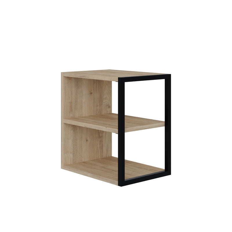 Echo Side Table Single – Modern Sofa Side Table with Shelves