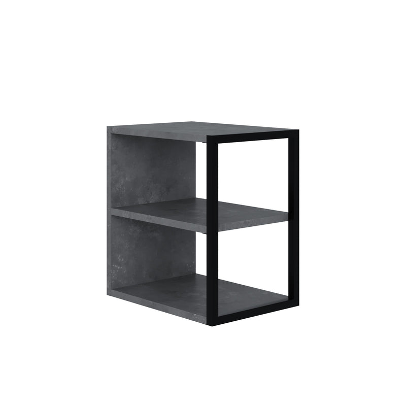 Echo Side Table Single – Modern Sofa Side Table with Shelves