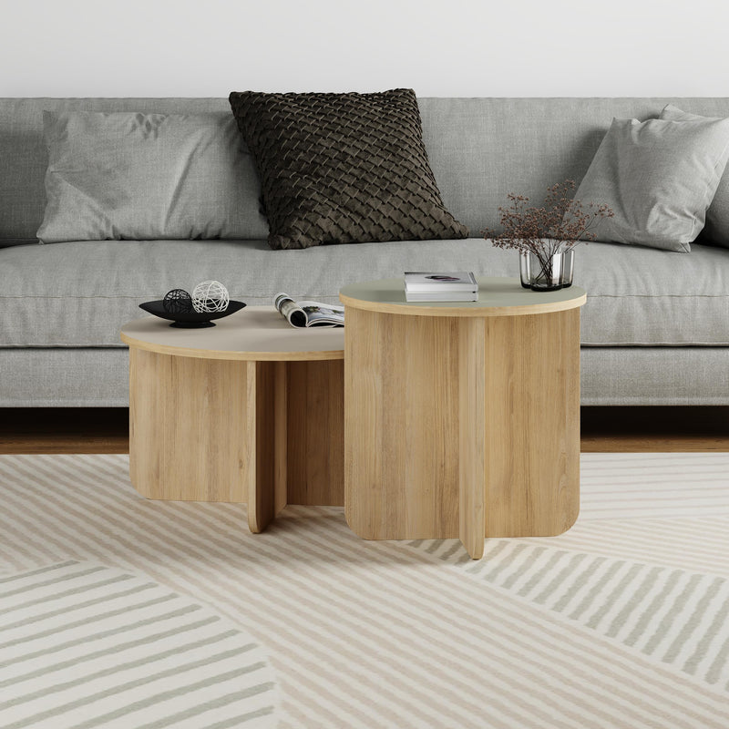 Hillary Modern 2-Piece Coffee Table Set