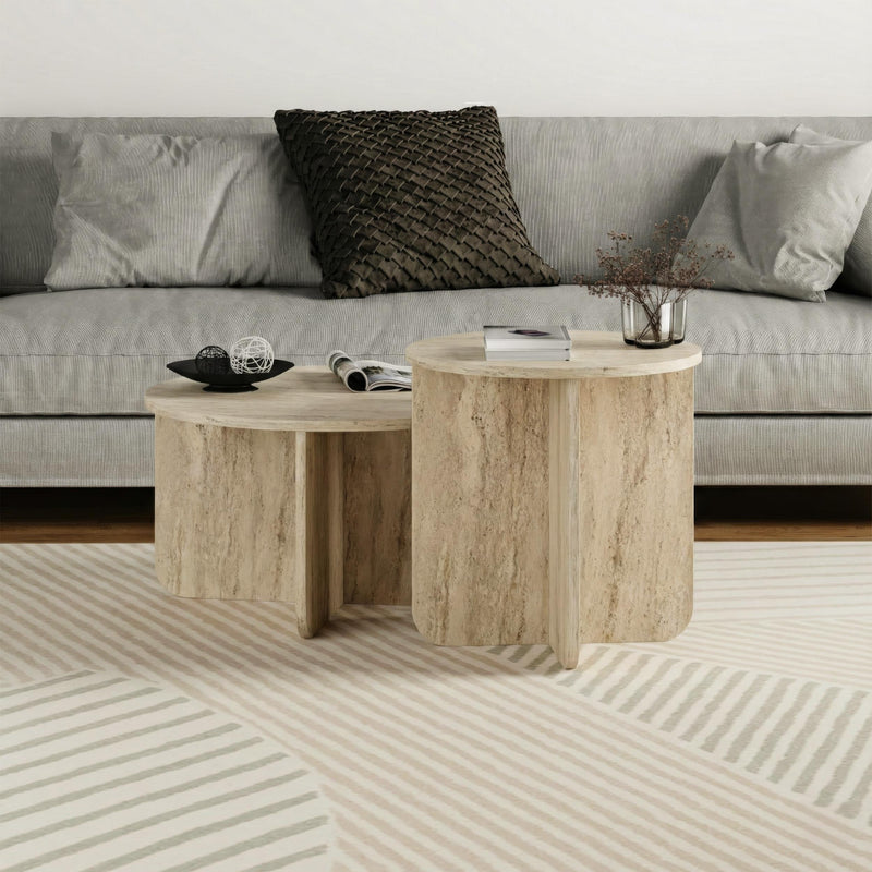 Hillary Modern 2-Piece Coffee Table Set