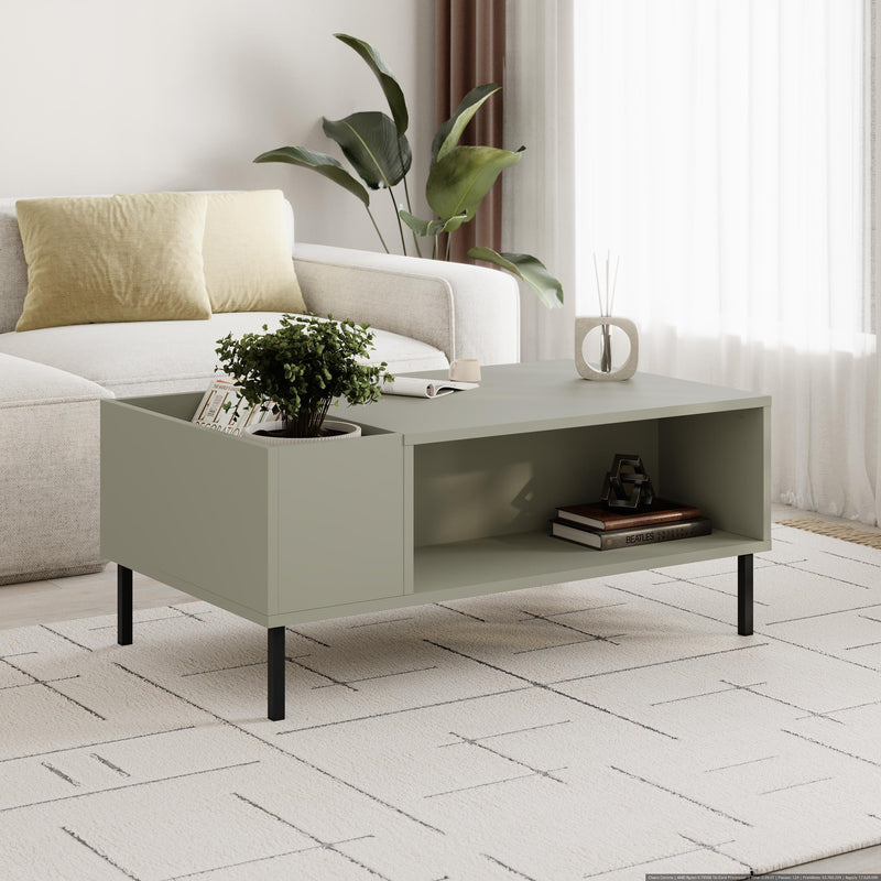 Vena Modern Coffee Table Ash Green 100 x 60 cm