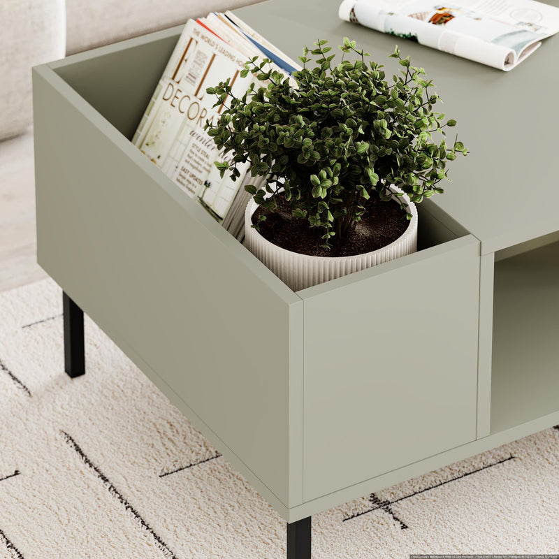 Vena Modern Coffee Table Ash Green 100 x 60 cm
