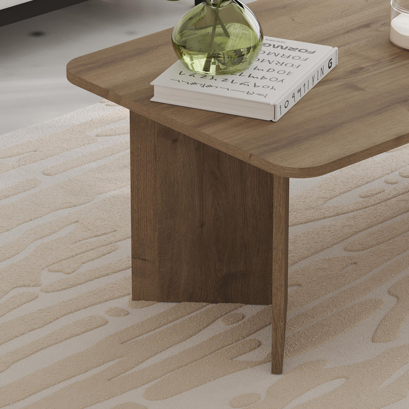 Sam Modern Radius Coffee Table - 60x100 cm