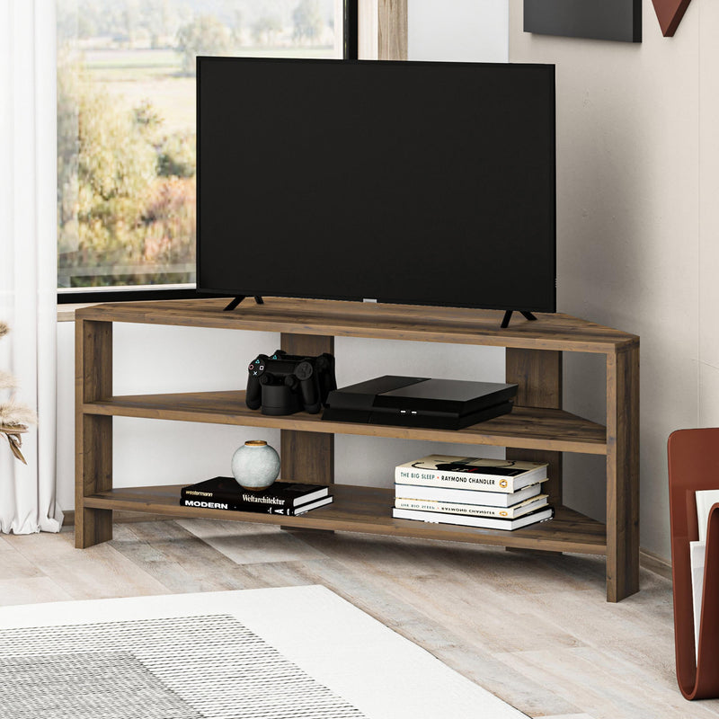 Thales Corner Modern TV Stand Multimedia Centre Corner 110cm