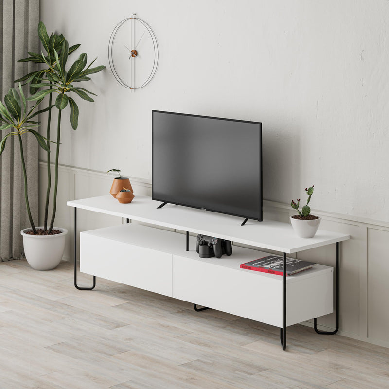 Cornea Modern Tv Unit With Storage Cabinet 150cm