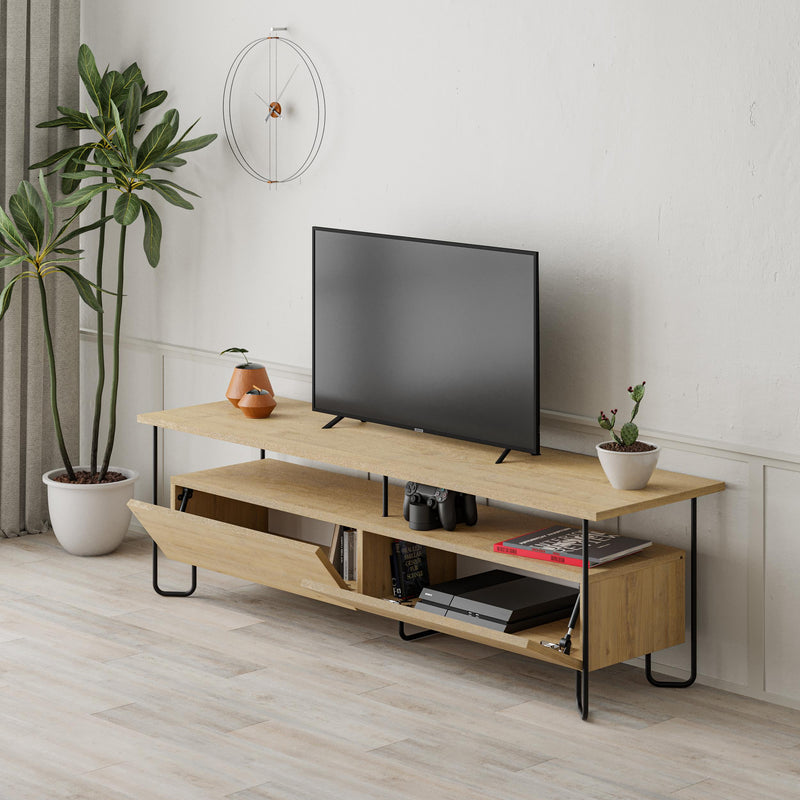 Cornea Modern Tv Unit With Storage Cabinet 150cm