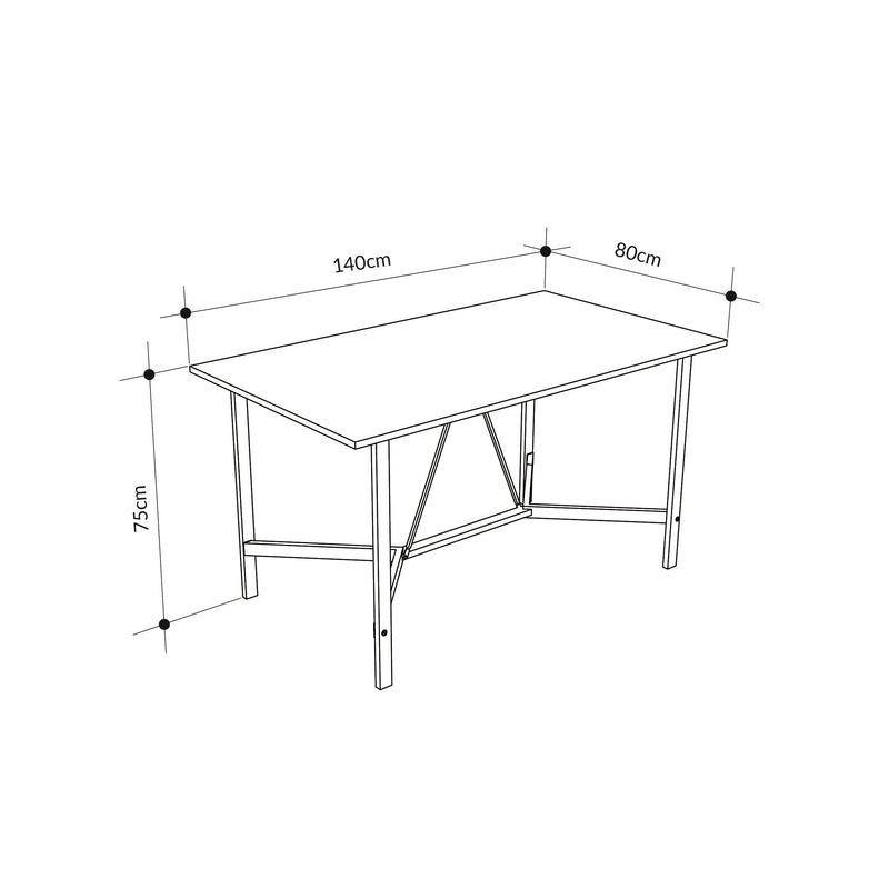 Dalma 140cm Dining Table – Sapphire Oak