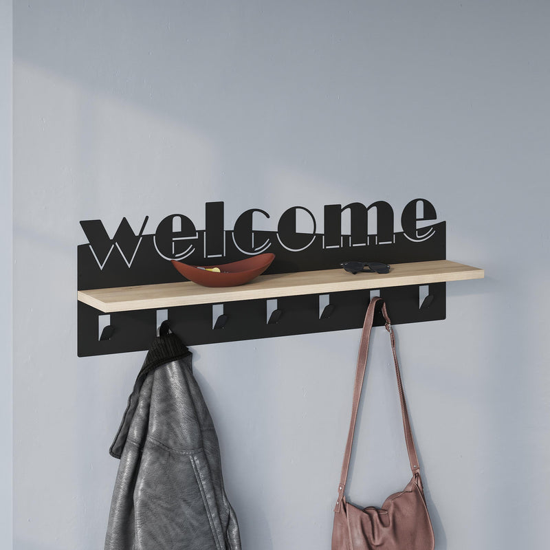 Welcome Hallway Coat Hanger Rack