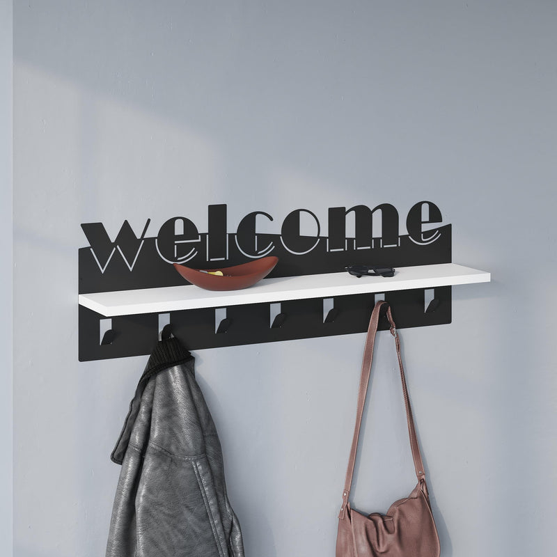 Welcome Hallway Coat Hanger Rack