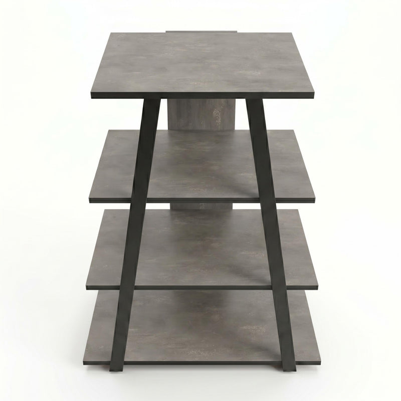 Lyno Angled Mini TV Entertainment Unit with Open Shelves