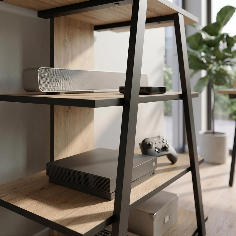 Lyno Angled Mini TV Entertainment Unit with Open Shelves