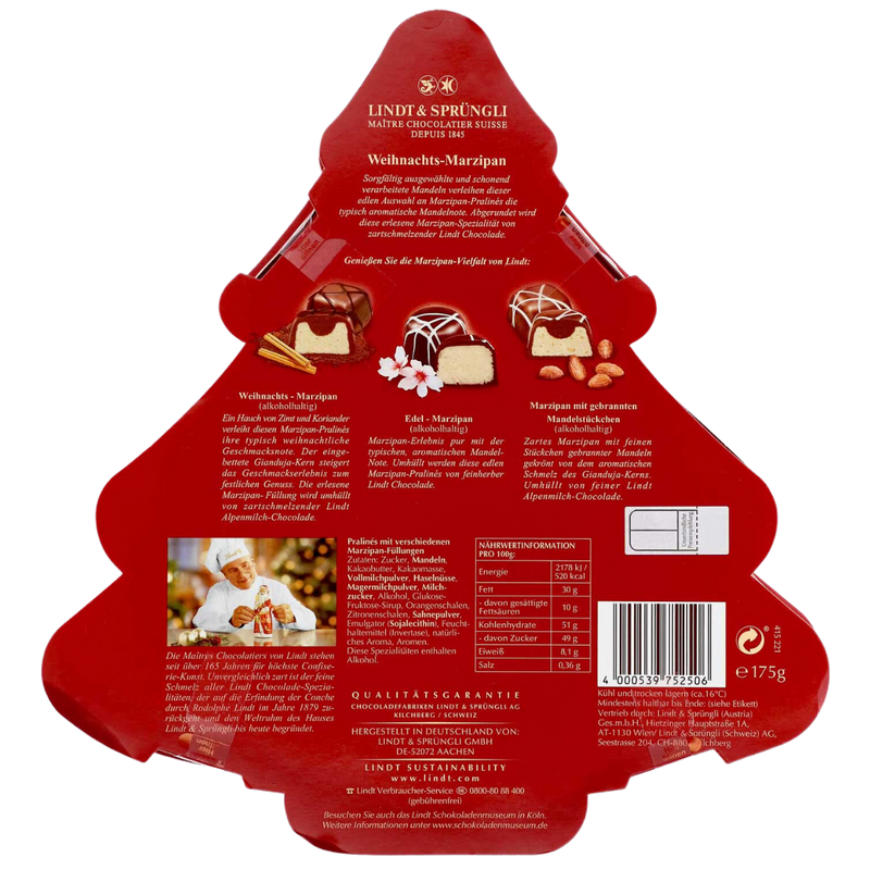 Lindt Christmas Marzipan Selection Gift Box | 175g