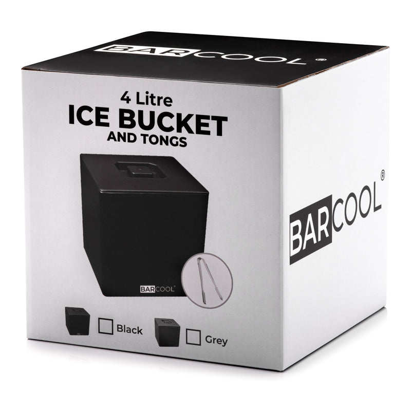 Barcool 4L Ice Bucket Square - Black