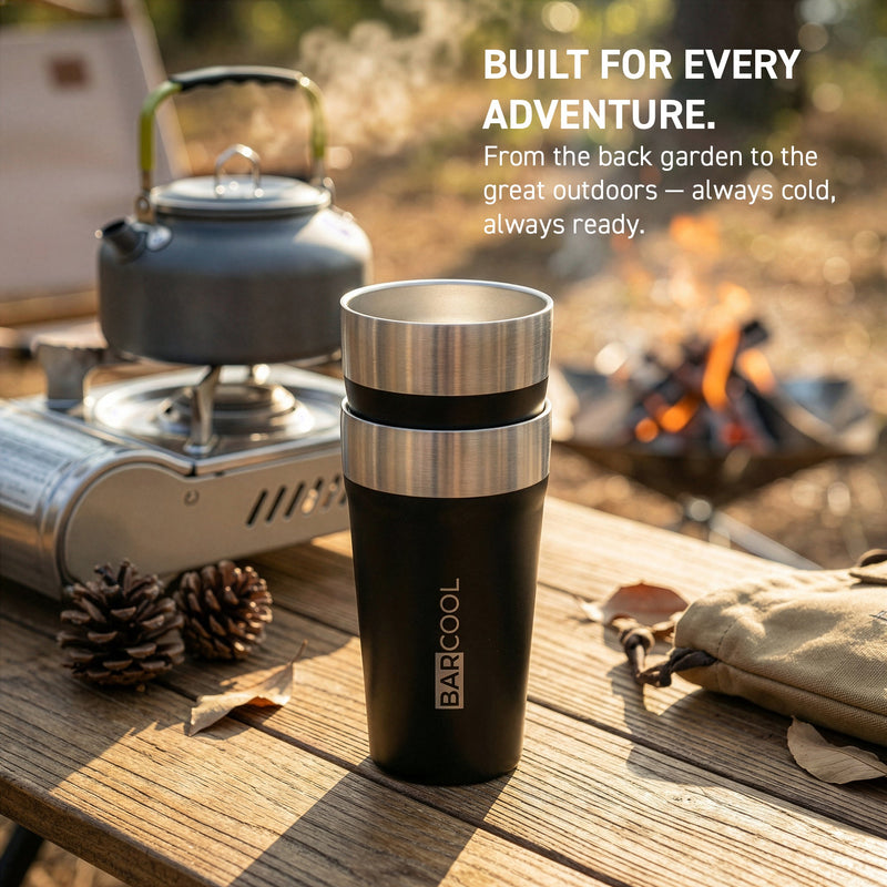 Barcool Stackable Beer Cup 600ml Black