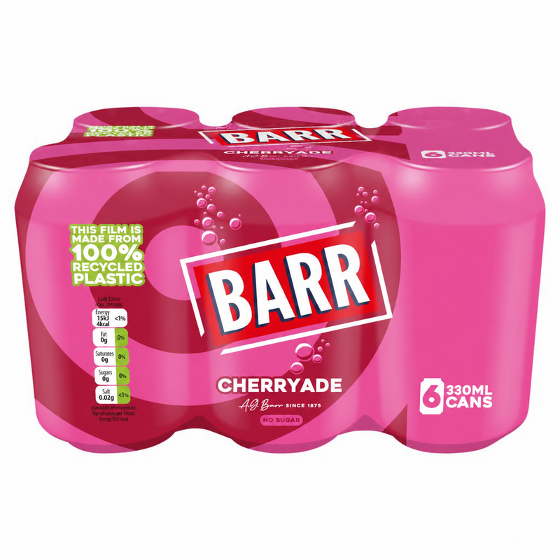 Barr Cherryade 6 x 330ml (Case of 4 Total 24 Cans)