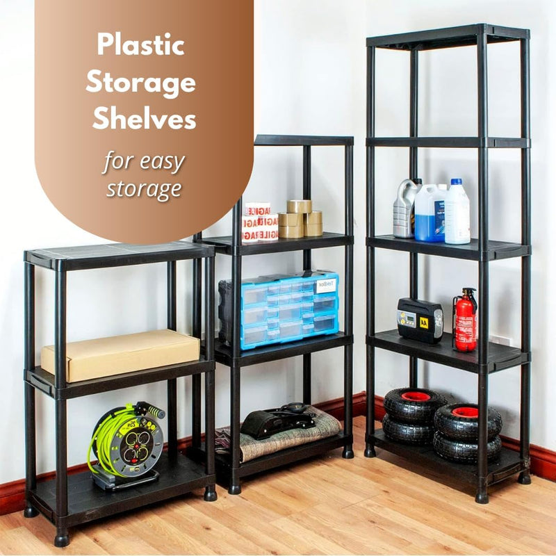 3 Tier Shelving Unit Heavy Duty Plastic Storage Shelf