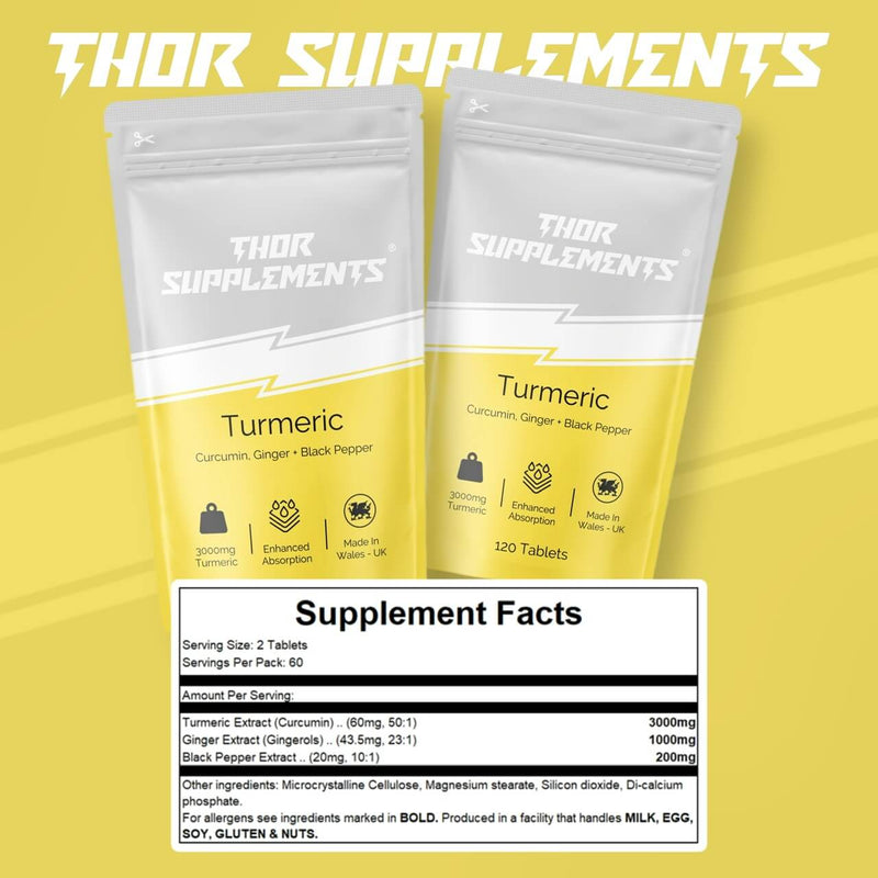 Turmeric, Ginger and Black Pepper | 120 Tablets