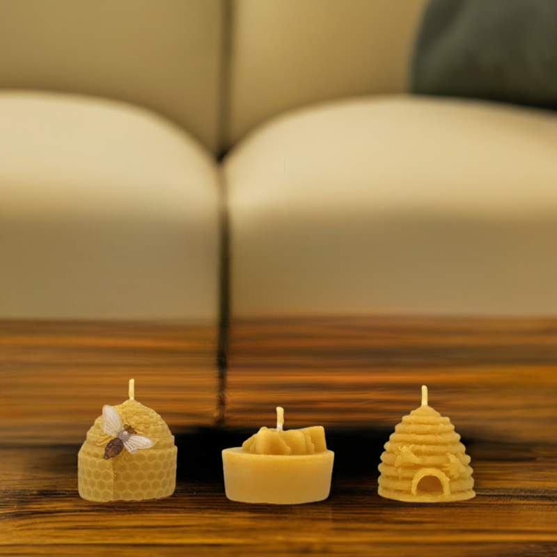 Bee Happy Gift Pack 3 Candles - Pure Beeswax Candle