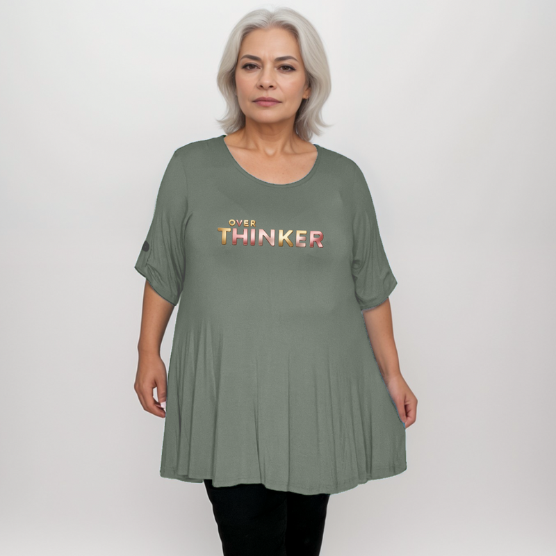 Swing Top with “Over Thinker” Logo