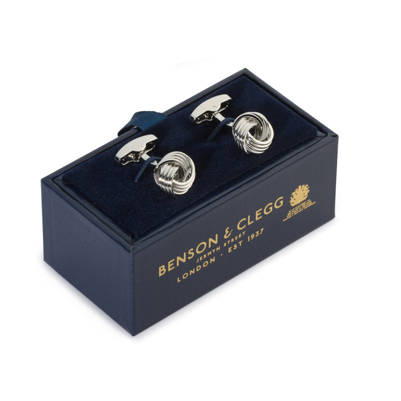 Knot Cufflinks In Gunmetal