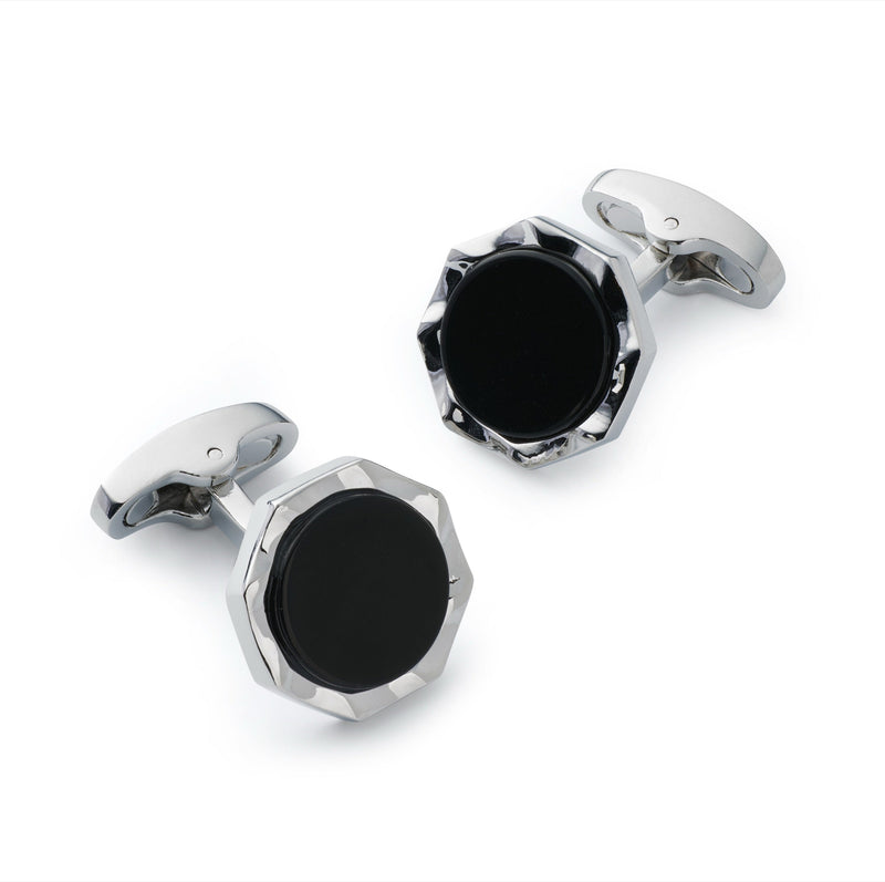 Signet Cufflinks In Onyx