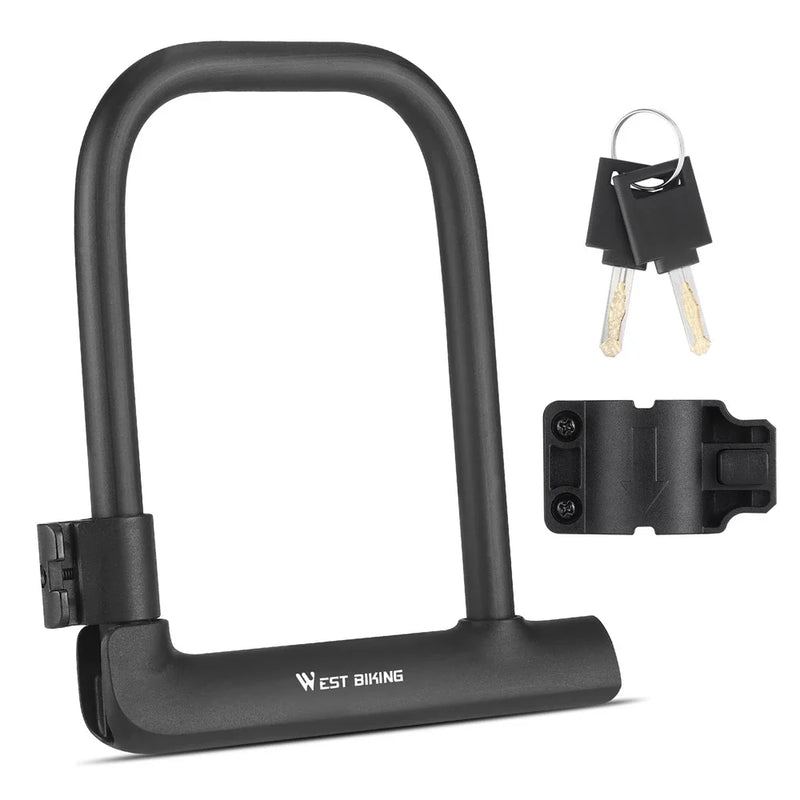 Bicycle U Lock Anti-Theft Padlock for Bike Scooter Motorcycle Cycling Accessory