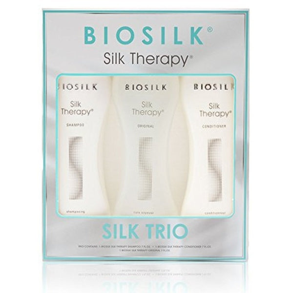 Biosilk Silk Therapy Gift Set 207ml Shampoo + 207ml Conditioner + 207ml Original Treatment
