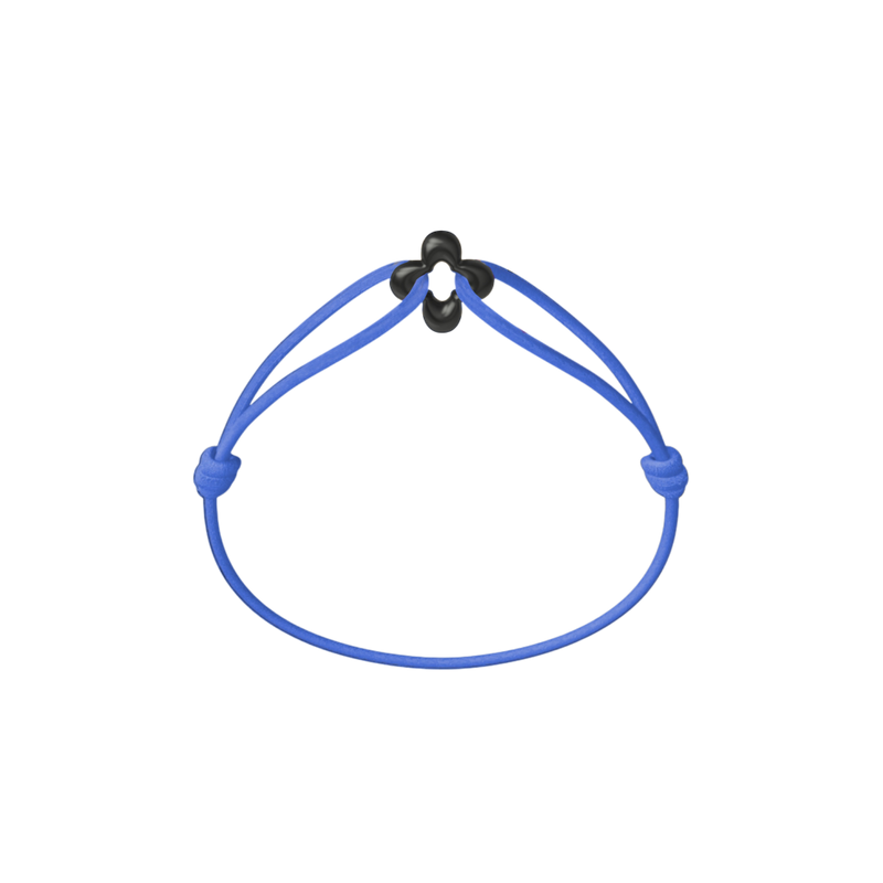 Mini Black Clover Cord Bracelet