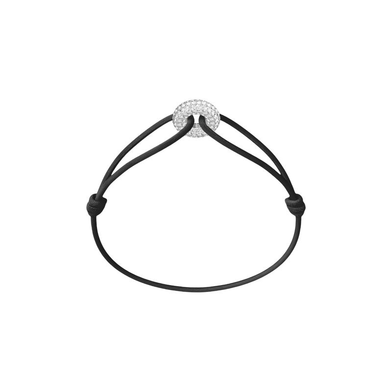 Mini Silver Soho Pavé Cord Bracelet