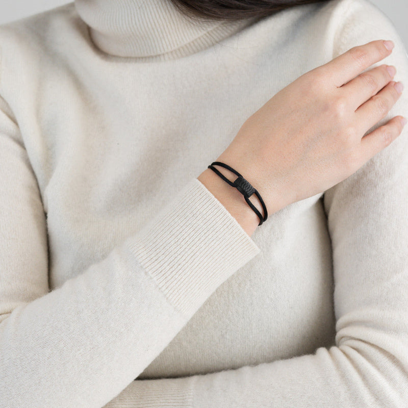 Carbon Regent Cord Bracelet