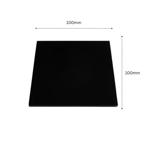 Black Glass Square Coaster