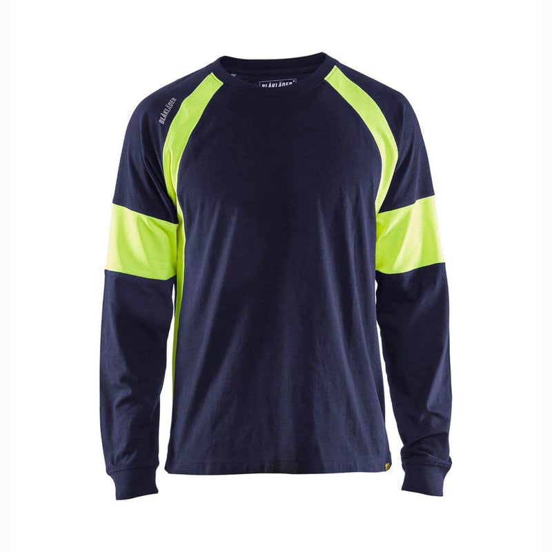 Blaklader 3520 Long Sleeved T-Shirt with Hi-Vis Panels