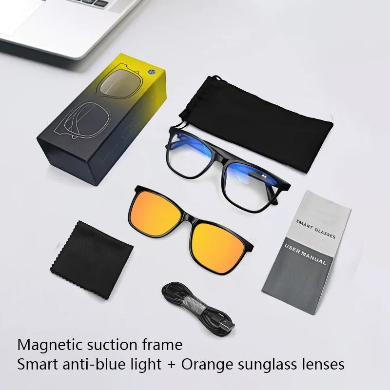 Bluetooth Smart Glasses - Wireless Music, UV Protection & Anti-Blue Light Sunglasses