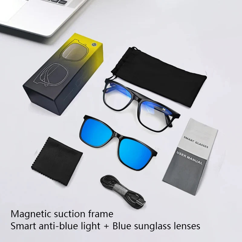 Bluetooth Smart Glasses - Wireless Music, UV Protection & Anti-Blue Light Sunglasses