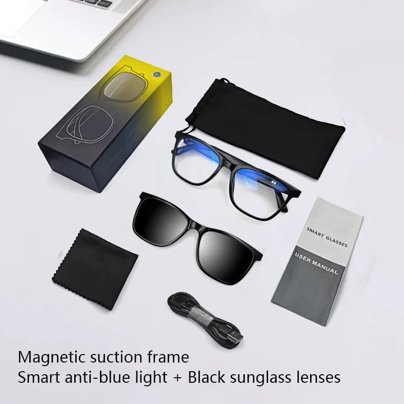 Bluetooth Smart Glasses - Wireless Music, UV Protection & Anti-Blue Light Sunglasses