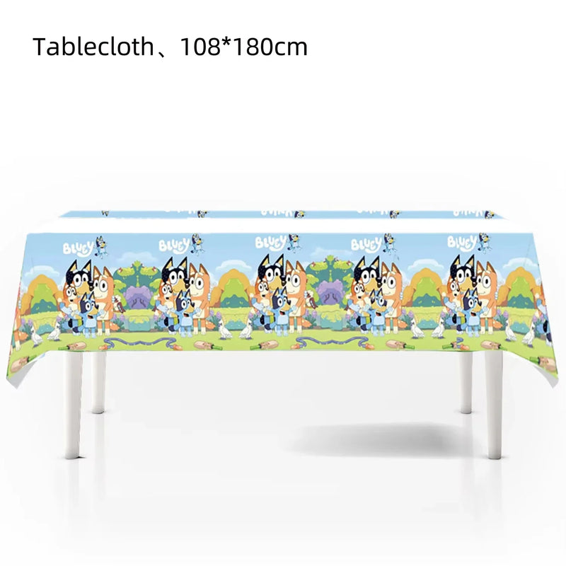 Bluey Dog Kids Birthday Party Decorations Balloons Banner Baby Shower Supplies