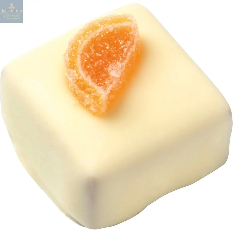 Bouche orange white - orange ganache topped with orange 24g