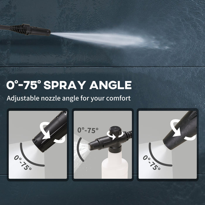 DURHAND Portable Power Washer 1800W, 150 Bar, 510 L/h for Garden, Yellow