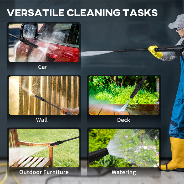 DURHAND Portable Power Washer 1800W, 150 Bar, 510 L/h for Garden, Yellow