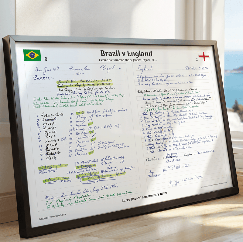 Brazil v England Jun 1984 - Barry Davies
