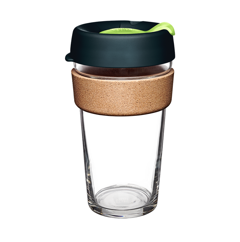 Brew Cork Glass Cup - 16oz | Deep