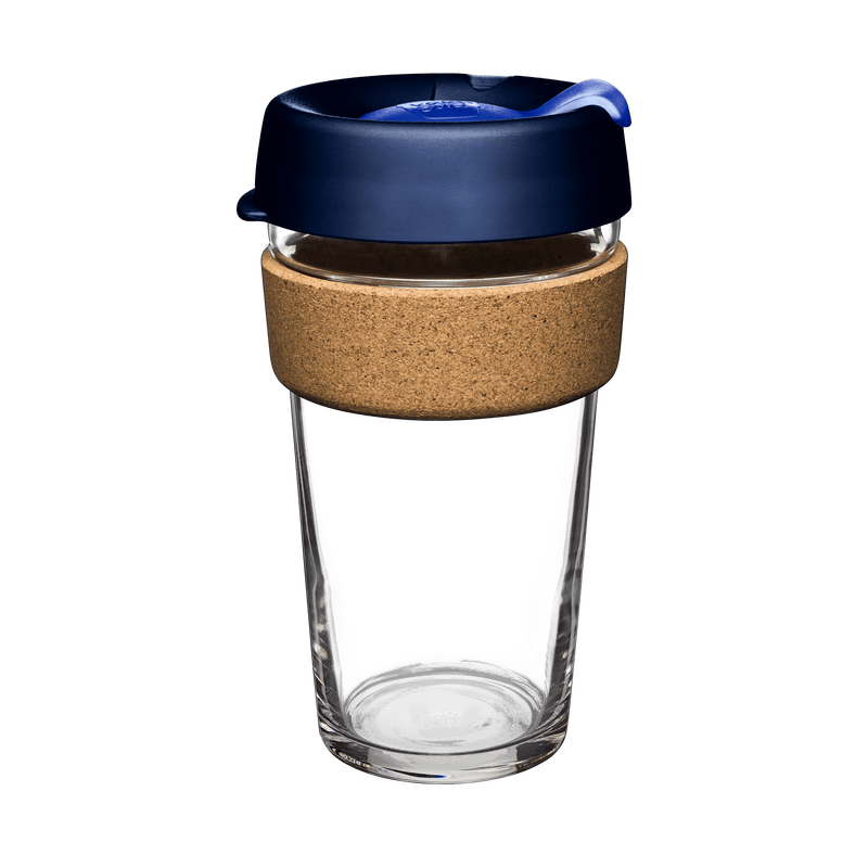 Brew Cork Glass Cup - 16oz | Ink