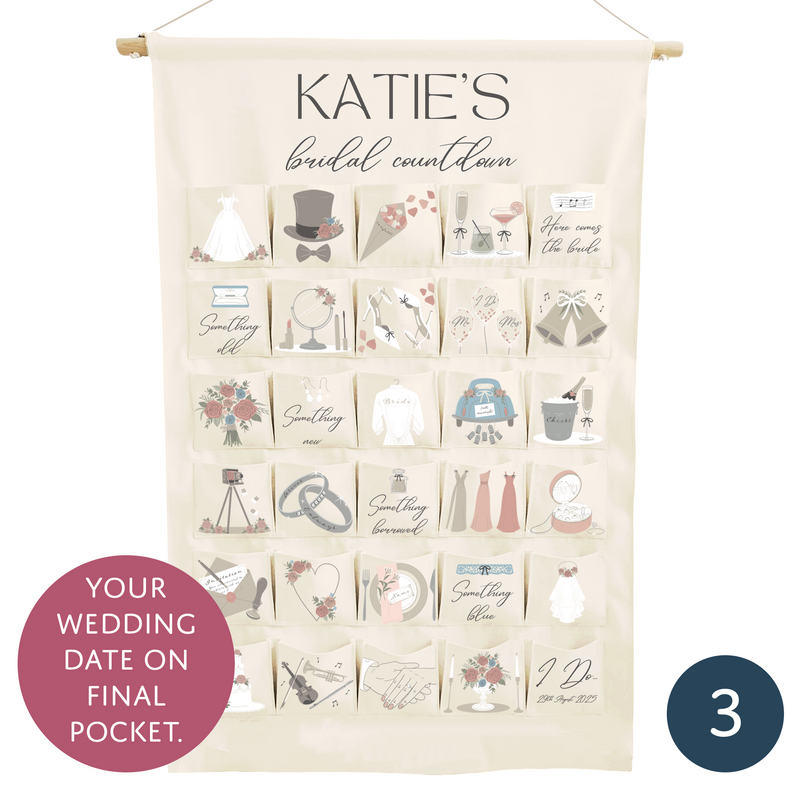 Personalised Bride-to-Be Countdown Calendar – Bridal Gift