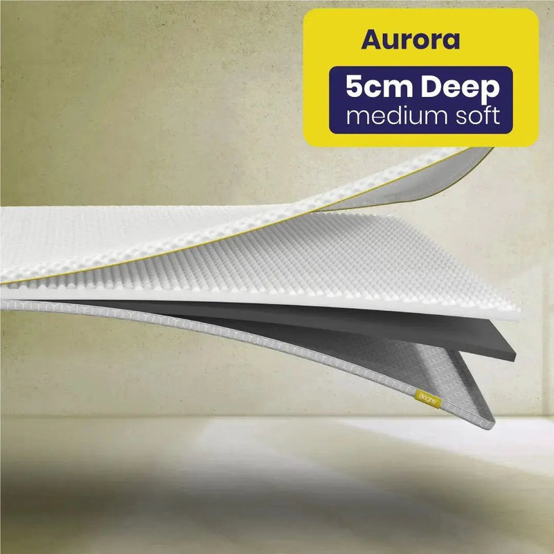 Brightr® Aurora  2 in 1 Memory Foam mattress topper