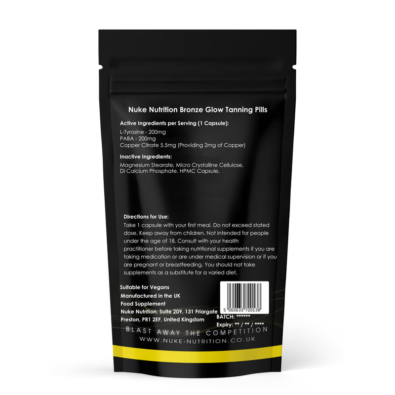 Tanning Pills - Bronze Glow Tanning Capsules High Strength Pills with No Sunbeds Required