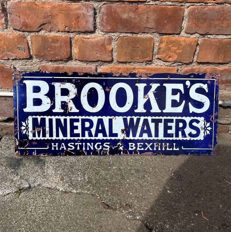 Brookes Mineral Water Metal Advertising Wall Sign