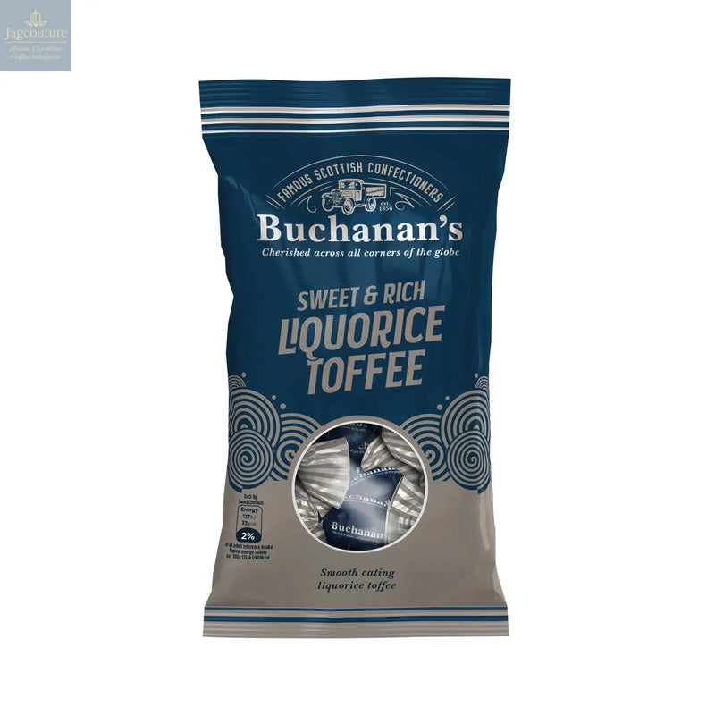 Buchanan's bag of Sweet & Rich Liquorice Toffees